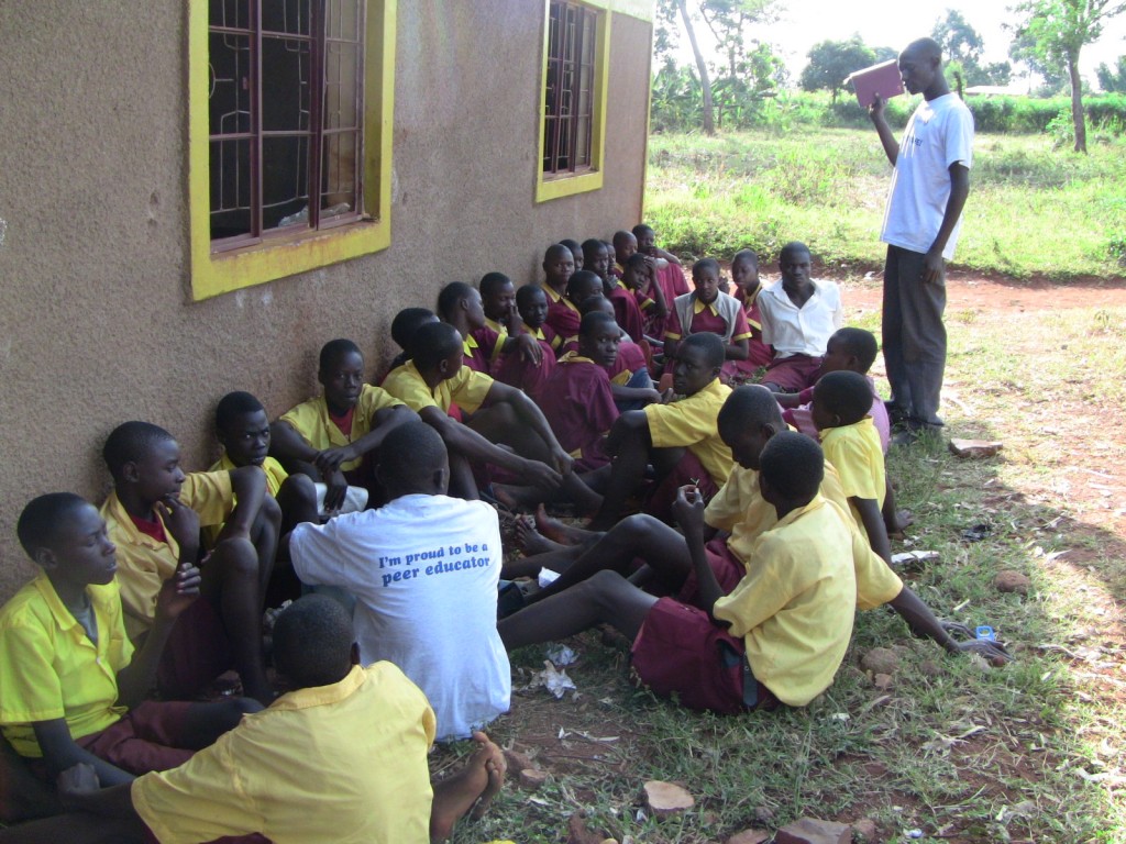 Peer educators and children participating in AMURT’s Kenya programme