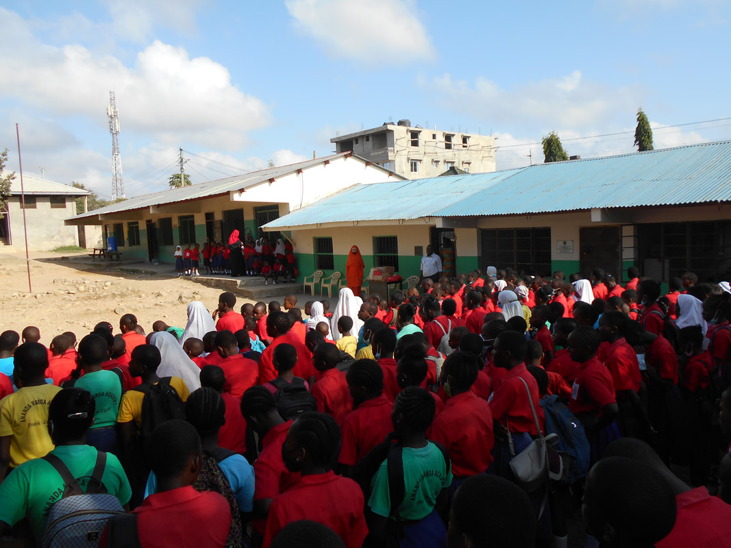 School assembly at Ananda Marga Academy in Nairobi, Kenya