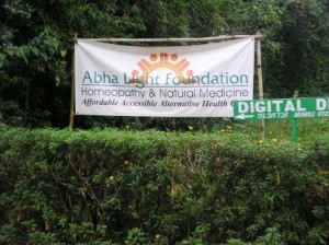 Abha Light Banner at Entrance to Nairobi Clinic